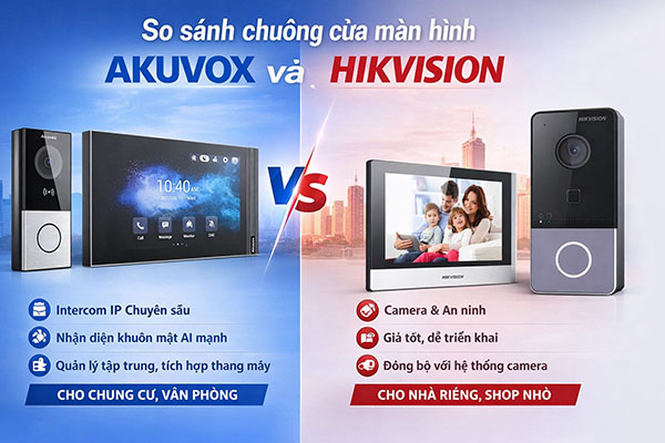 So sánh chuông cửa màn hình Akuvox và Hikvision – Nên chọn giải pháp nào?